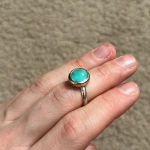 Turquoise Sterling Silver Handmade Ring 6.5